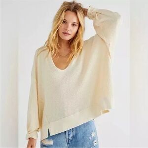 Free The People Buttercup Long Sleeve Waffle Top